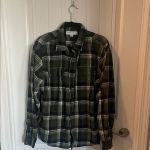 Old Navy Green Plaid Button Down Shirt